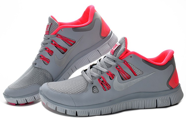 Women Nike Free 5.0 V2 Shoes Grey - Click Image to Close